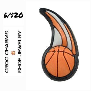 6/$20 Basketball 🏀 Flaming Croc Charm Shoe Jewelry Sports Ball Jibbitz Bogg Bag
